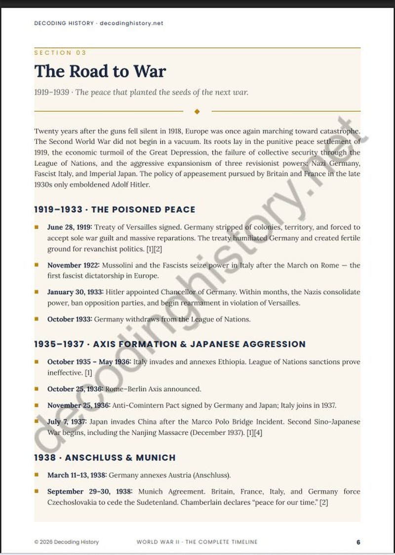 The Road to War 1919-1939 from WWII volume