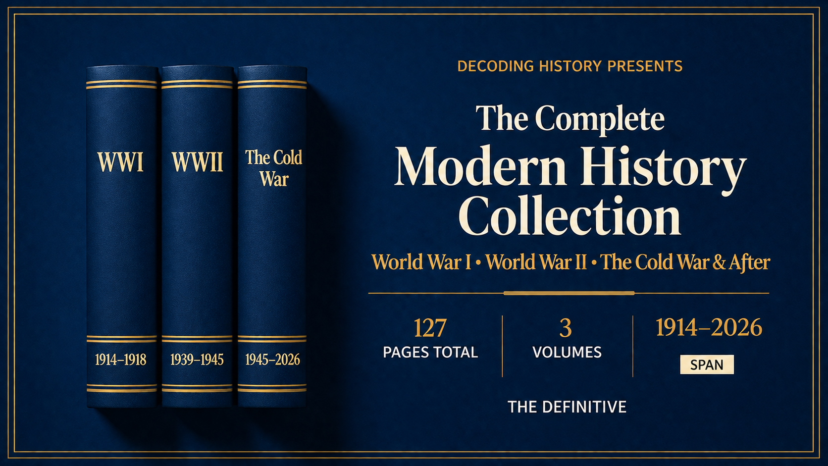 The Complete 20th Century Timelines Bundle — WWI, WWII, and Cold War & After, 127-page study guide collection