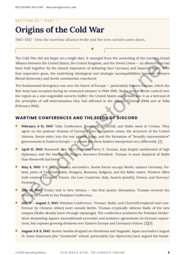 Origins of the Cold War 1945-1947 narrative section