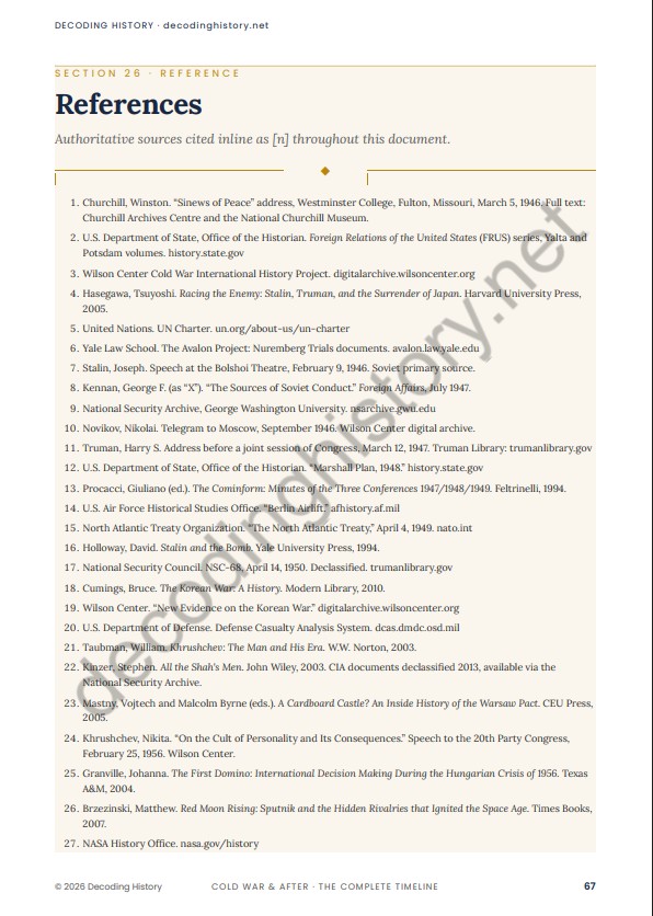 Cold War references and authoritative sources